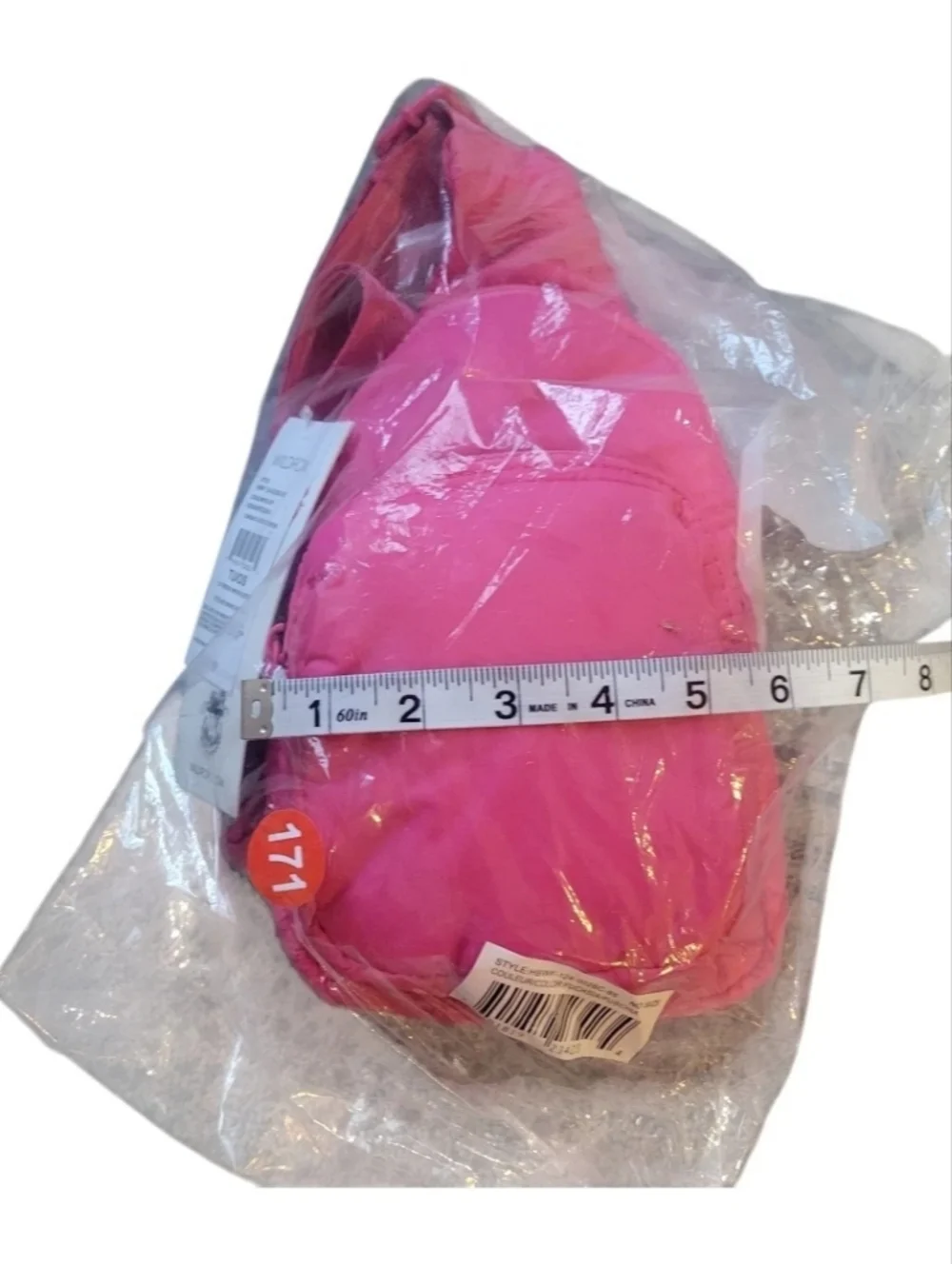 Wildfox Hot Pink Quilted Mini Crossbody Bag with Strap - Picture 6 of 6